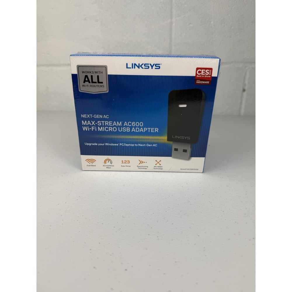 (TDX261) Linksys Next Gen AC Max Stream AC600 Wi-Fi Micro USB Adapter New in box